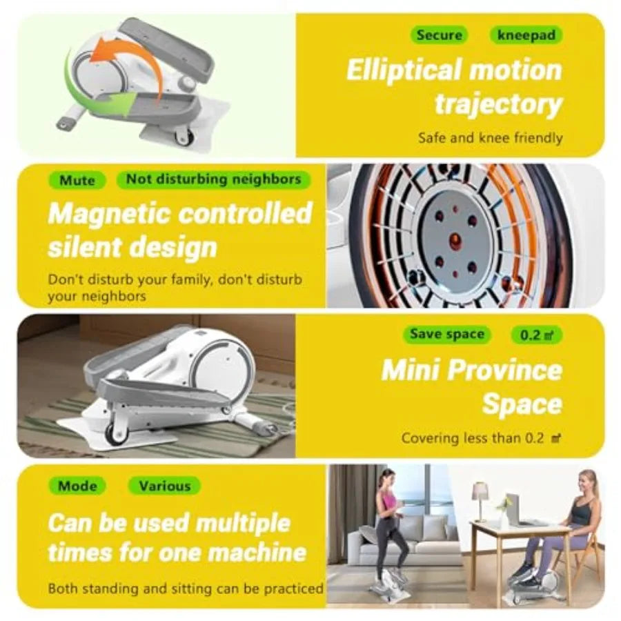 A1DeskFit Premium Under‑Desk Elliptical — Smooth Magnetic Motion for Effortless Workday Fitness